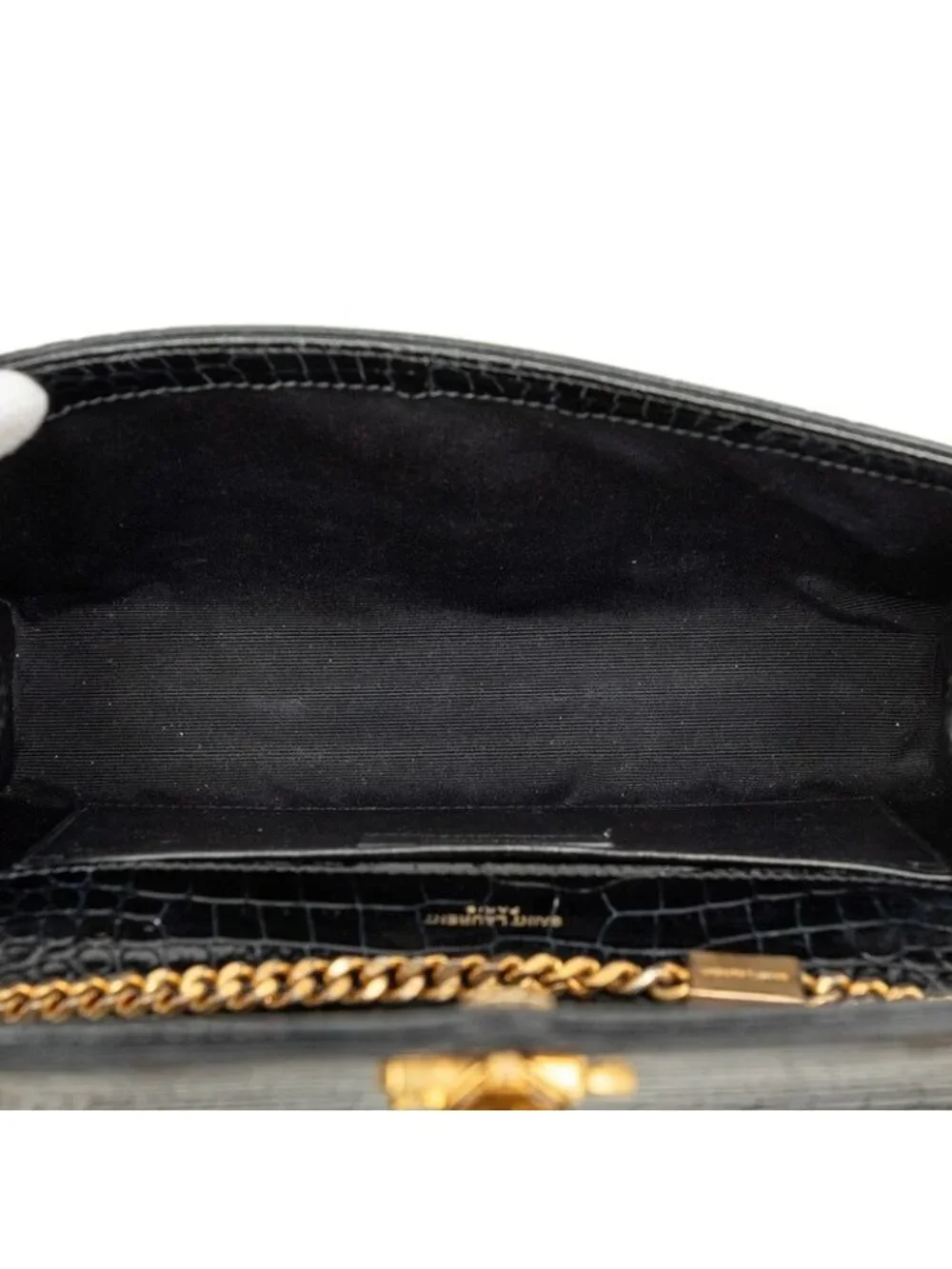 Saint Laurent YSL Logo Croco Shoulder
